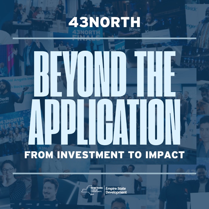 43North Beyond the Application event artwork with a collage of Buffalo startup events
